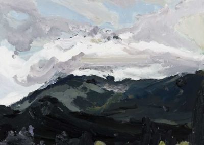 North Shore Mountains, British Columbia, 2018 Huile sur panneau / Oil on panel - 60.96 x 60.96 / 24” x 24”