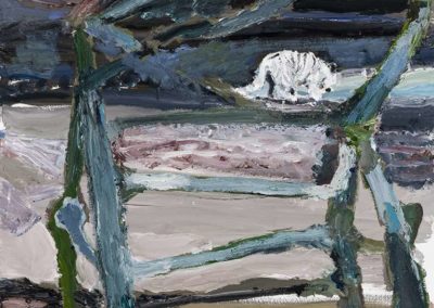 White Tiger Drinking, 2018 Huile sur panneau / Oil on panel - 76.2 x 76.2 cm / 30” x 30”
