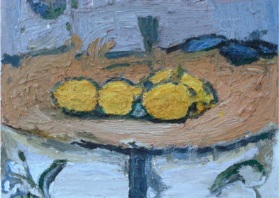 Four Lemons, 2010, oil on canvas, 26 x 26 inches