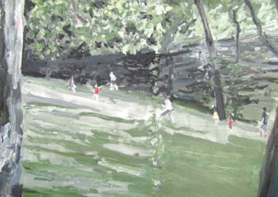 Park at The Cloisters, New York, 2010 Oil on metal and wood construction, 121.9 x 91.4 cm / 48 x 36 inches