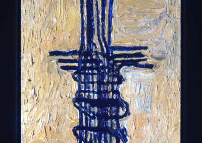 REBAR CONSTRUCTION, 1997, Oil on canvas, 24 x 24 inches