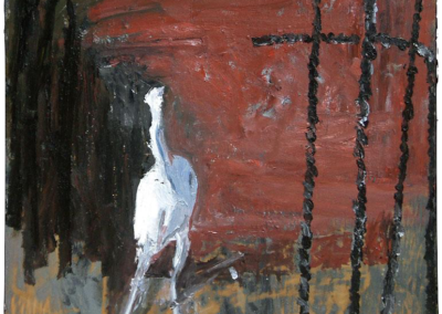 Little Gidding, (T.S. Eliot, 4th Quartet), 2008, Oil on steel, 36"x 36"
